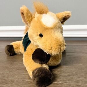 AURORA‎ WORLD  Keeneland Race Palamino Horse Plush Stuffed Animal Toy